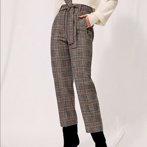 Wilfred Front Tie Pants Plaid